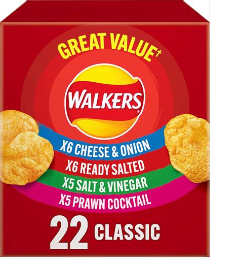 Walkers Classic Variety Multipack Crisps Box 22x25g Uk