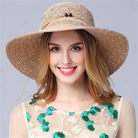 Himanjie New Summer Hats Women Real Silk Leisure Beach Cap Elegant