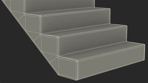 Precast Concrete Stairs D Model Ds Blend C D Fbx Max Ma