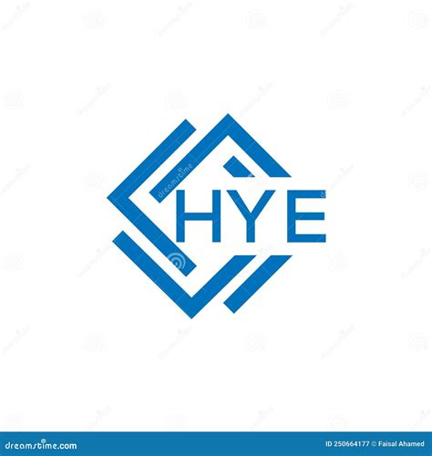 Hye Letter Logo Design On White Background Hye Creative Circle Letter