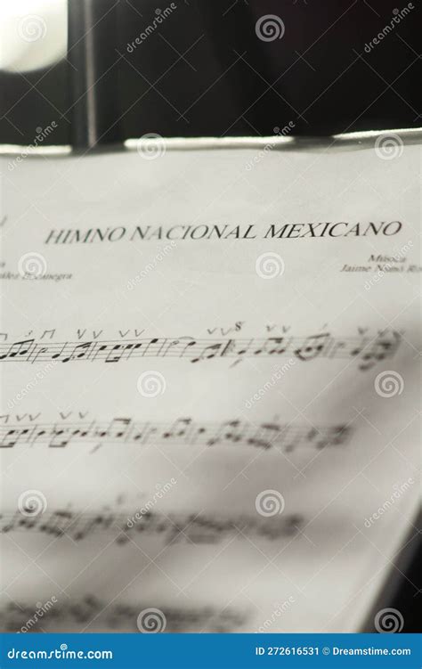 Sheet Music of the National Anthem of Mexico Stock Image - Image of ...