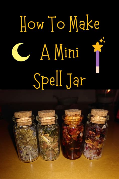 DIY Craft Mini Spell Jar Lotus Laura Witch Jars Diy Jar Witches Jar