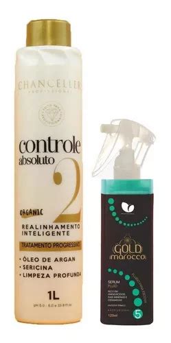 Kit Escova Progressiva Sem Formol Organica Brasilian Liss Preto