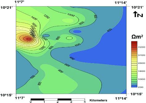 Map Of The Study Area Showing Variation In Transverse Resistance