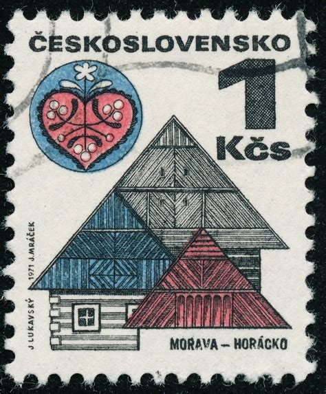 Vintage Stamp Printed In Czechoslovakia Circa 1971 Shows Regional