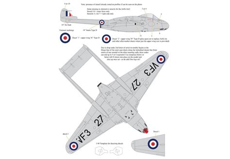 Decals Dh Vampire Planned Aeroscale