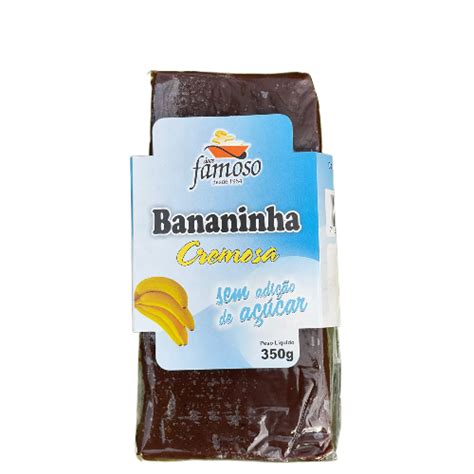 BANANINHA CREMOSA FAMOSO SEM ADIÇÃO DE AÇÚCAR 350 G Shopee Brasil