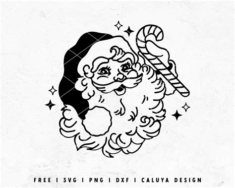 Free Vintage Santa Svg Vintage Christmas Svg Cut File For Cricut