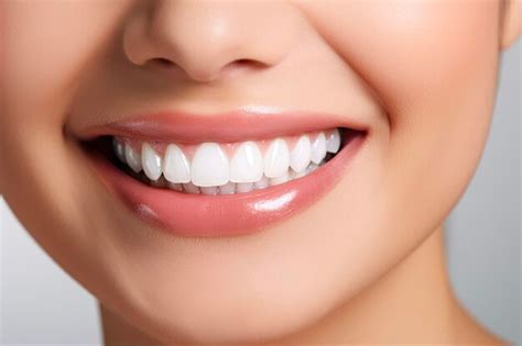 Premium Photo Beautiful Smile With White Teeth Highresolution Closeup