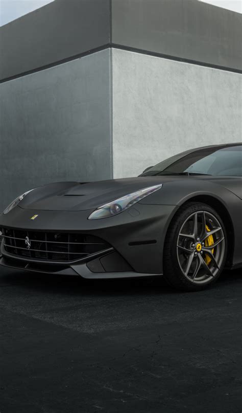 Download Wallpaper Ferrari Black Matte Berlinetta F12 Section Ford