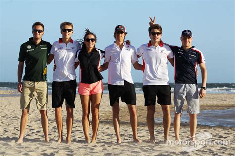 Rookie drivers on the beach, Giedo van der Garde, Caterham F1 Team ...