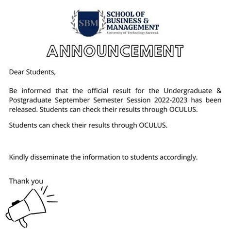 The OFFICIAL RESULT RELEASE FOR UNDERGRADUATE AND POSTGRADUATE