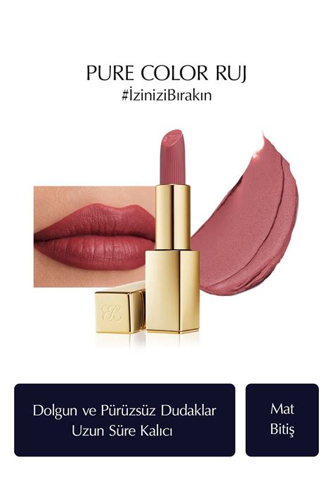 Estee Lauder Mat Bitişli Ruj Pure Color Matte Lipstick 3 5gr Renk