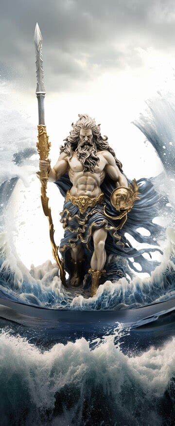 Premium Photo A Beautiful Image Of Poseidon The God Of The Seas