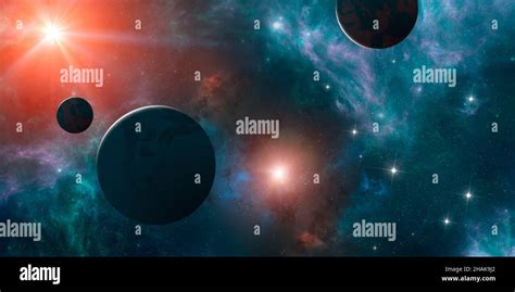 Planets And Exoplanets Of Unexplored Galaxies Sci Fi New Worlds To