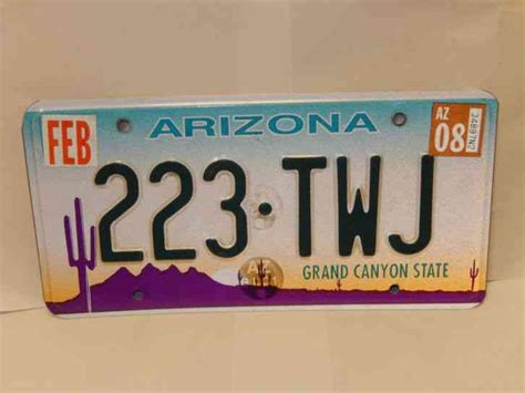 Arizona Sample License Plate Prototype Blank