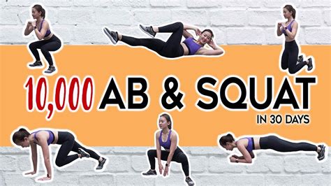 10 000 Ab And Squat Challenge In 30 Days Joanna Soh Youtube