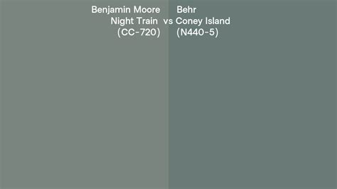 Benjamin Moore Night Train Cc Vs Behr Coney Island N Side