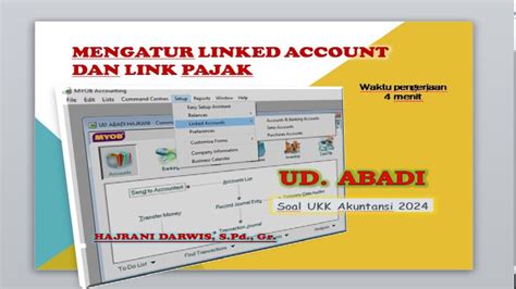 Mengatur Linked Account Dan Link Pajak Pada Perusahaan Dagang