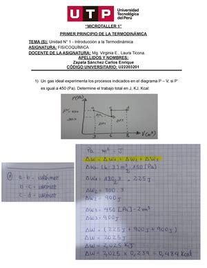 ACV S02 Laboratorio N 1 Equilibrio térmico Calorimetría