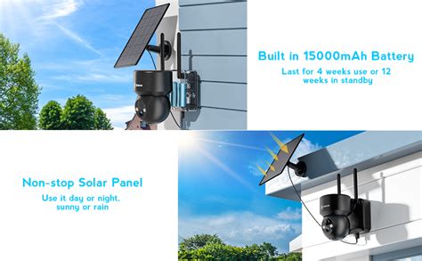 COCOCAM Solar Security Camera 1080P PTZ Camera Outdoor Wireless