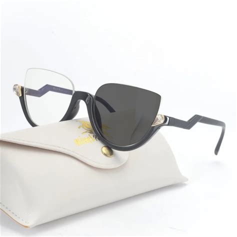 Cat Transition Sunglasses Photochromic Myopia Eyeglasses Finished Myopia Glasses For Women