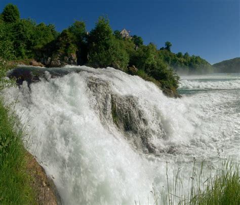 Schloss Laufen And The Rheinfall Last Waterfall On The Rhine River