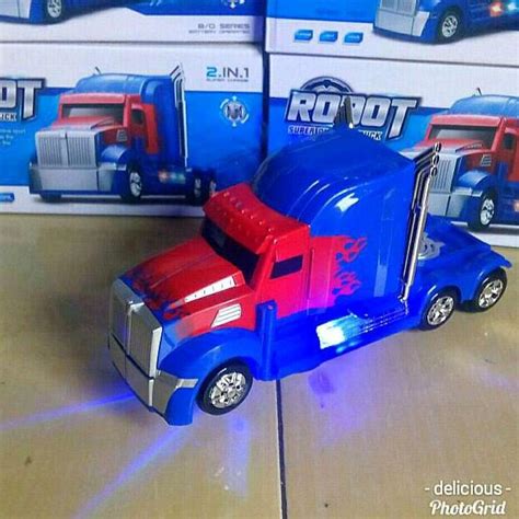 Jual MAINAN MOBIL ROBOT TRANSFORMER TRUCK OPTIMUS PRIME TRANSFORMER 2