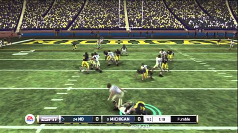 NCAA Football 13 Michigan Vs Notre Dame Gameplay YouTube