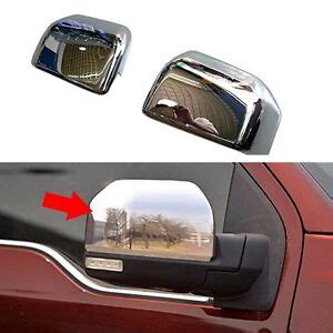 2pcs Chrome Rear View Mirror Cap Cover Trim Fit For Ford F150 F 150