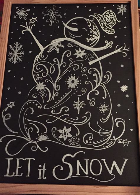 Winter Chalkboard For My Sister Winter Chalkboard Ideas Blackboard