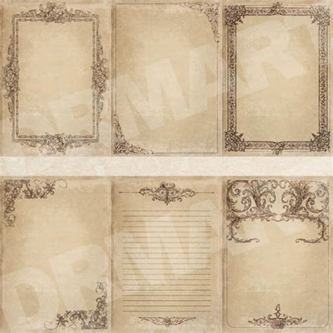 Vintage Victorian Digital Papers Printable Set Antique Sheets Etsy