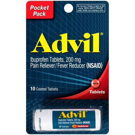 Advil Pain Reliever And Fever Reducer Ibuprofen 200Mg For Pain Relief