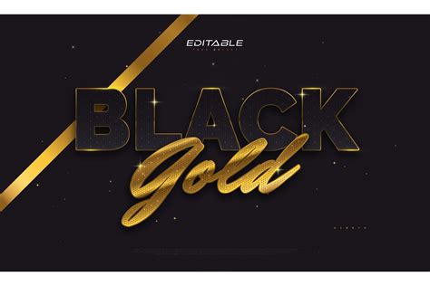 Luxurious Black And Gold Text Effect Graphic By Weiskandasihite