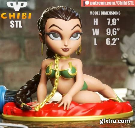 3DXM Princess Leia Slave Chibi 3D Print Model GFxtra