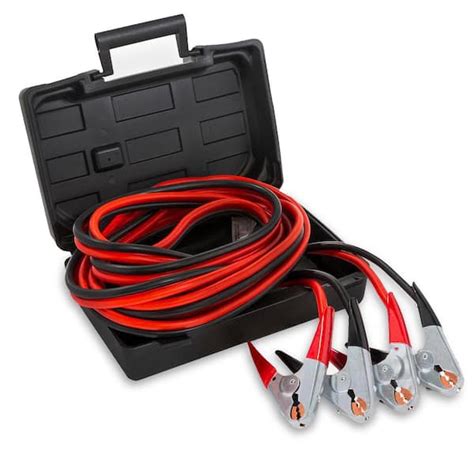 Stark 25 Ft 2 Gauge Heavy Duty Battery Booster Jumper Cables 21512 H The Home Depot