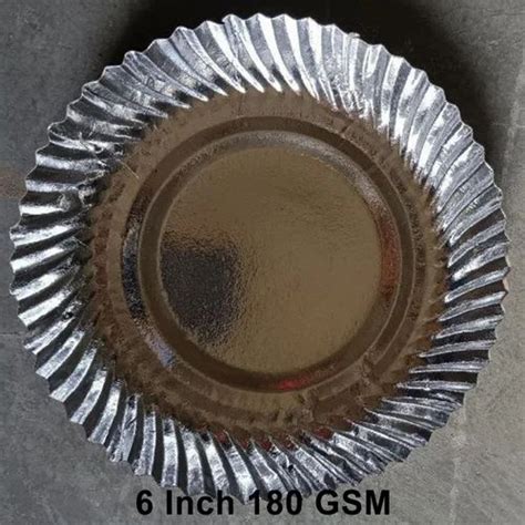 Inch No Gsm Wrinkle Silver Foil Paper Plates At Rs Pack