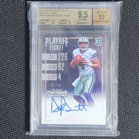 2016 Panini Contenders Rookie Ticket RPS Playoff Ticket 307 Dak