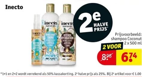 Prijsvoorbeeld Shampoo Coconut 2 X 500 Ml Aanbieding Bij Kruidvat