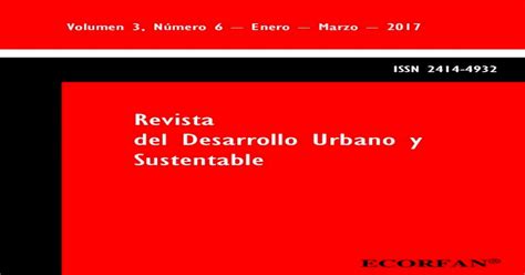 Revista Del Desarrollo Urbano Y Sustentable Eugenia Y Torres Pintor