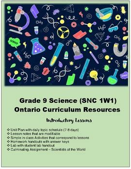 Snc W Grade Science Introduction To Science Full Unit Tpt