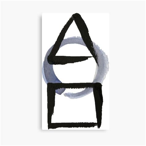 "Triangle Circle Square Calligraphy Enso" Canvas Print for Sale by ...