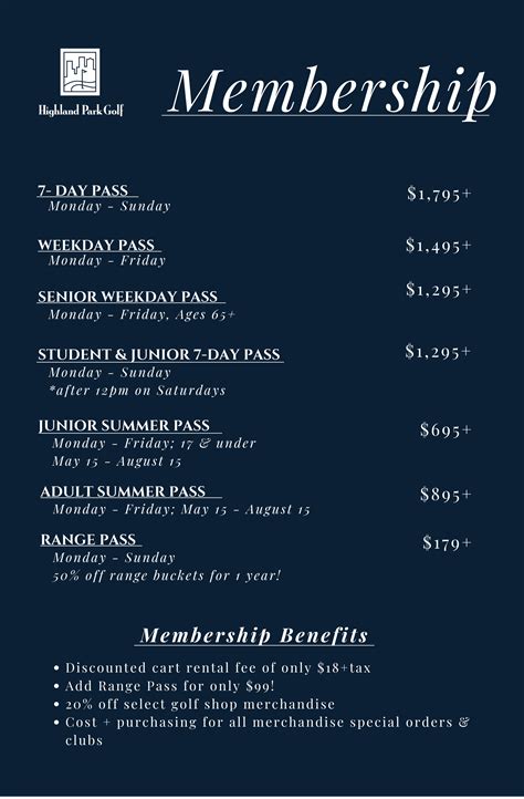 Request Membership - Highland Park Golf Course