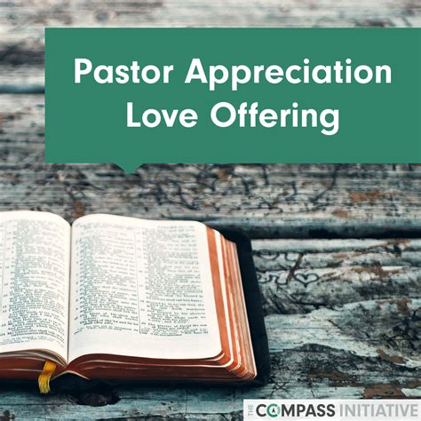 Pastor Appreciation Love Offering | Compass Initiative