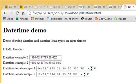Exploring Html5s New Datetime Input Types For Your Web Apps Html