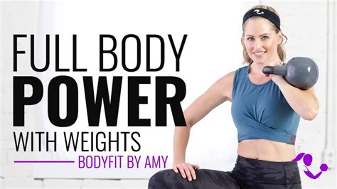 Full Body Power Workout With Weights Dumbbell Or Kettlebell Exercises With Strength Cardio