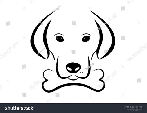 Dog Bone Silhouette White Background Stock Vector (Royalty Free ...