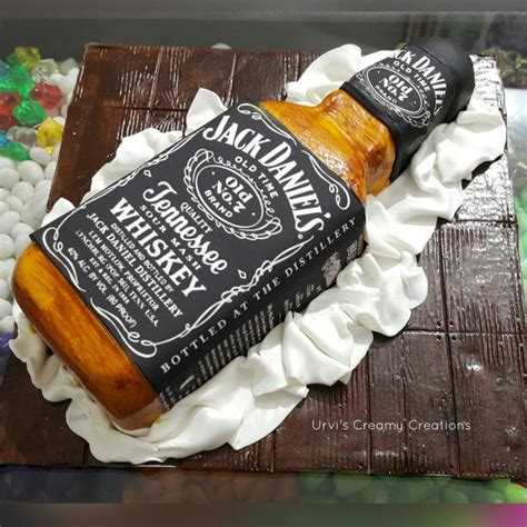 Jack Daniels Whiskey Whiskey Cake Birthday Cake For Him Bottle Cake