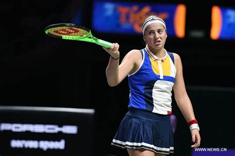 WTA Finals Tennis Tournament Karolina Pliskova Vs Jelena Ostapenko