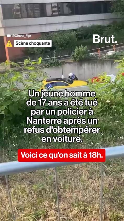 VIDEO Refus d obtempérer à Nanterre un jeune de 17 ans tué Brut